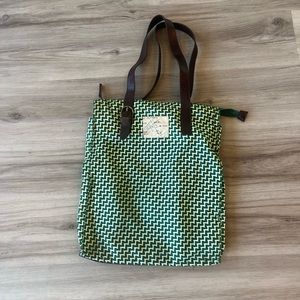 Moulinette Soeurs Anthropologie Green Satchel Bag